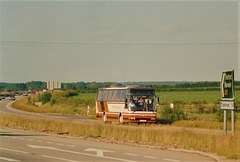 West’s Coaches A12 BUS on the A11 at Barton Mills – 27 Jun 1993 (199-0)