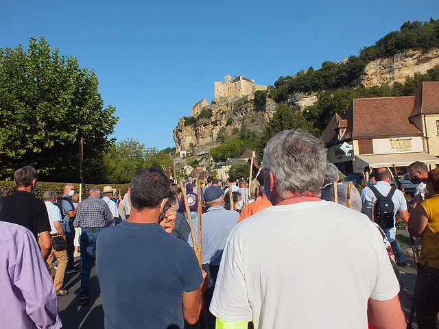 Manifestation à Beynac