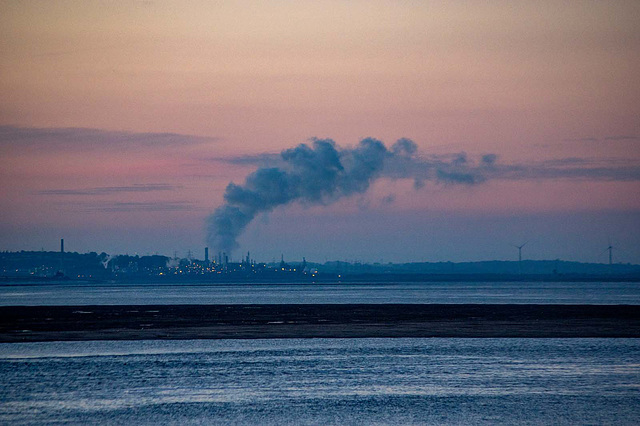 Looking across the River Mersey from Eastham.