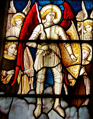 Saint Michael, East window, Chancel, Appleby Magna Church, Leicestershire