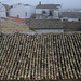 Rooftops in Baeza on a misty morning