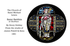 Lewes - The Church of Saint Michael -  Saint Swithin  by H Holiday studio James Powell & Sons