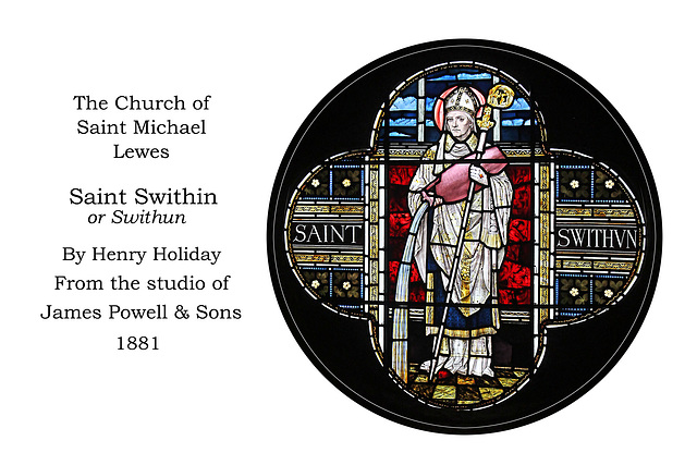 Lewes - The Church of Saint Michael -  Saint Swithin  by H Holiday studio James Powell & Sons