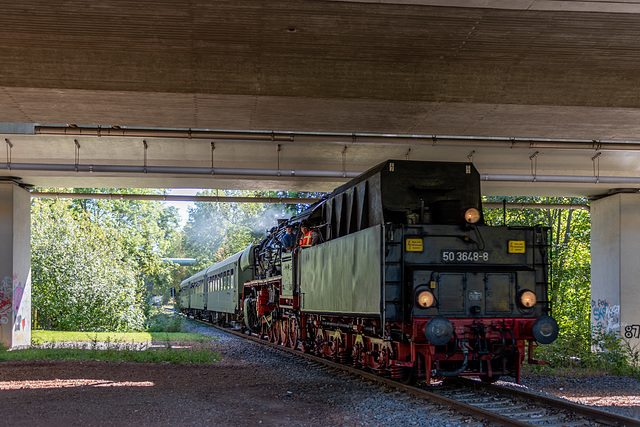 Sonderzug mit 50 3648-8 in Chemnitz