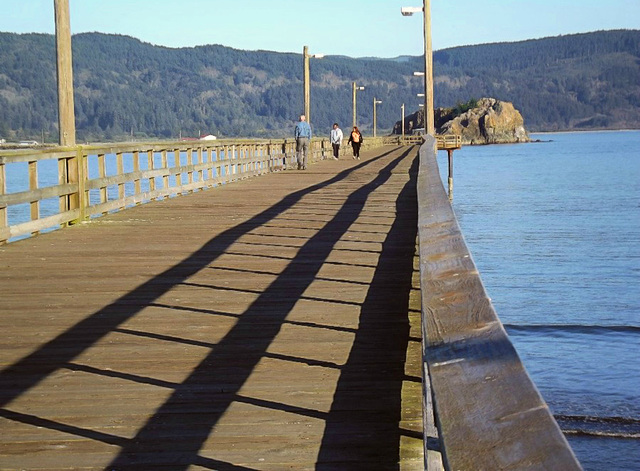 On the pier