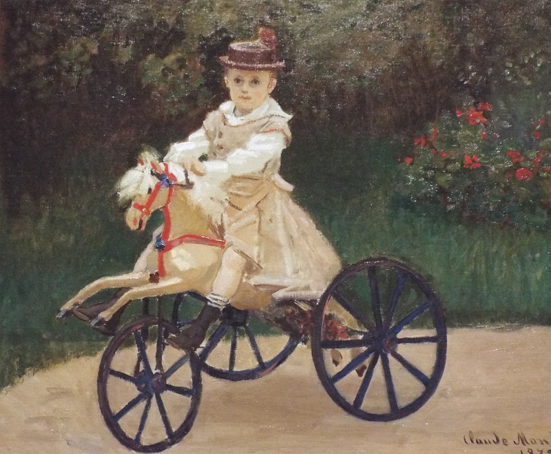 Detail of Jean Monet on his Hobby Horse by Monet in the Metropolitan Museum of Art, July 2018