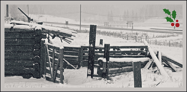 Old Barn on a snowy day.