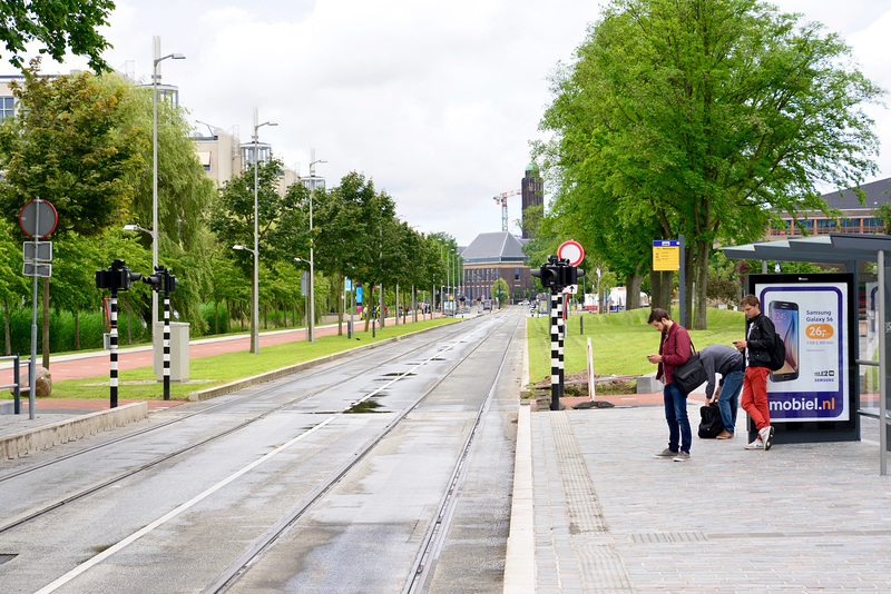 Waiting for the tram