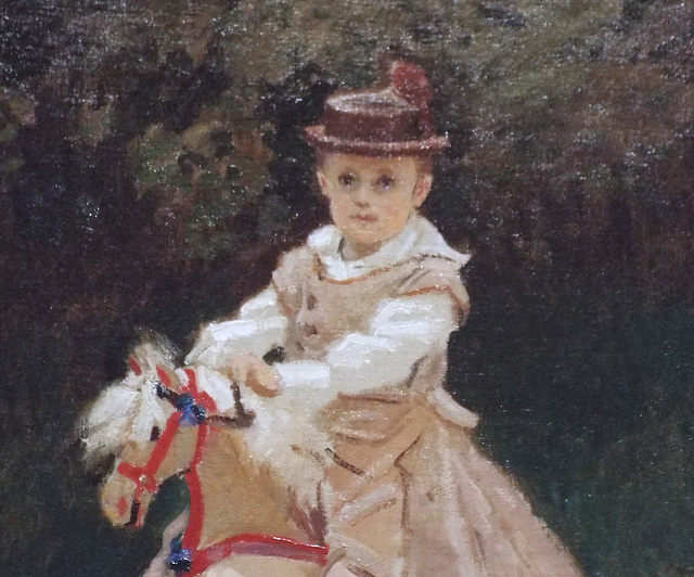 Detail of Jean Monet on his Hobby Horse by Monet in the Metropolitan Museum of Art, July 2018