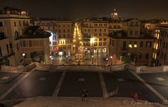 Spanish steps from above, Rome Italy.
