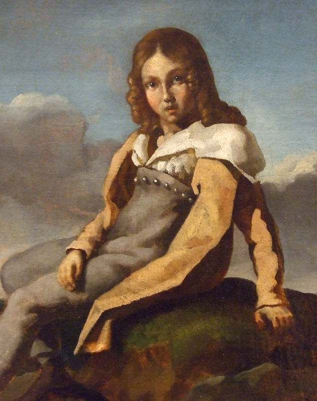 Detail of Alfred Dedreux as a Child by Gericault in the Metropolitan Museum of Art, May 2011