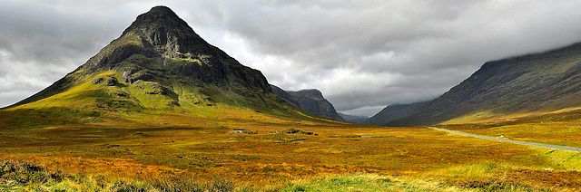 Approaching Glencoe from Rannoch Moor, Argyll, Scotland