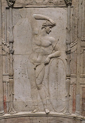 Detail of a Stucco Relief of an Athlete from the Villa San Marco in Stabiae at ISAW, May 2022