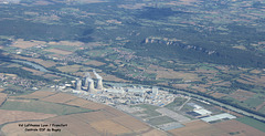 La centrale nucléaire du Bugey. 18 septembre 2015. Vol Lufthansa Lyon / Frankfurt.
