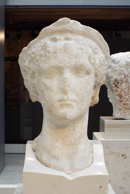 Portrait of Agrippina the Younger in the Archaeological Museum of Madrid, October 2022