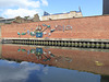 Mural made from litter