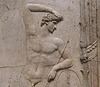 Detail of a Stucco Relief of an Athlete from the Villa San Marco in Stabiae at ISAW, May 2022