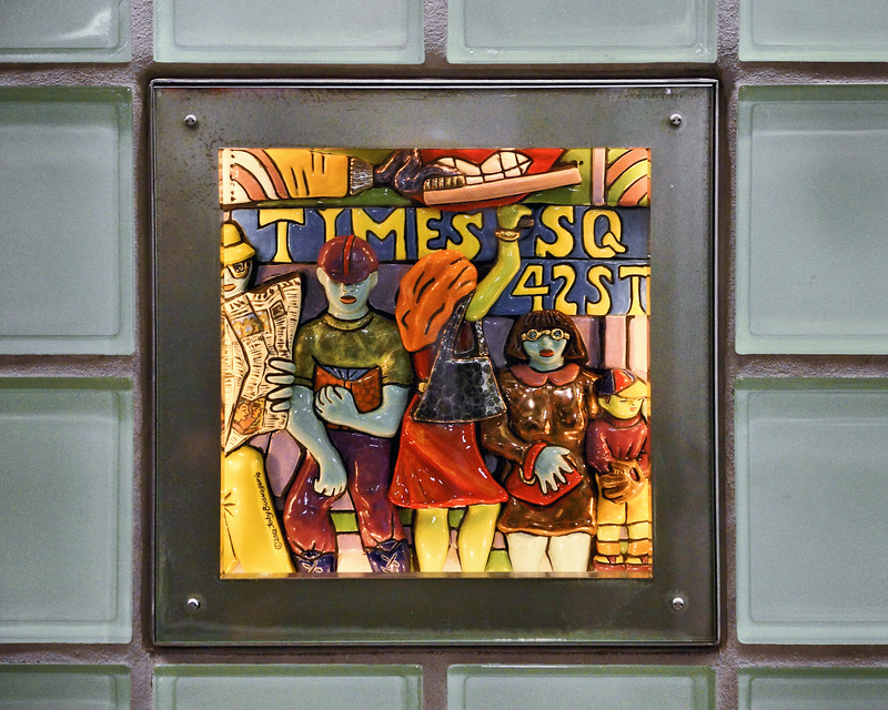 Subway Strap Hanger – Transfer Corridor, Times Square Subway Station, New York, New York