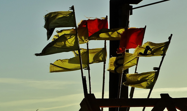 Flags. Lobster Pot Markers