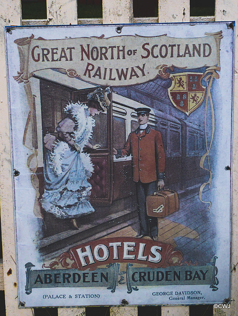 Advertising billboards at Cromdale Railway Station (restored)
