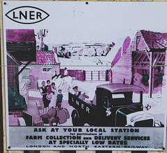 Advertising billboards at Cromdale Railway Station (restored)