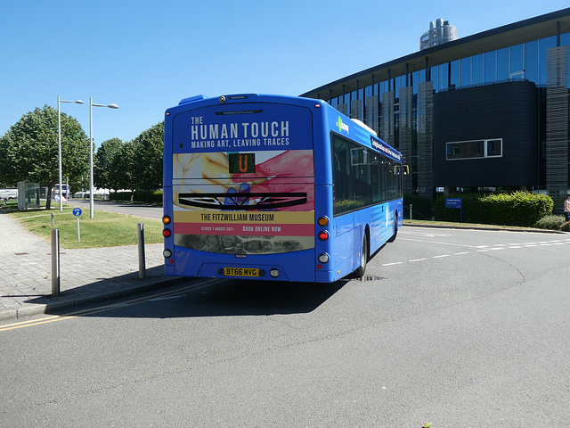 Whippet Coaches WG108 (BT66 MVG) on the West Cambridge site of the University of Cambridge - 16 Jun 2021 (P1080643)