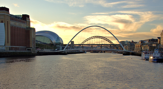 Dusk on the Quayside. Newcastle