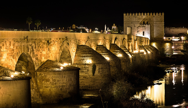 Puente Romano Cordoba,  in der Nacht (1 x PiP am Tag)