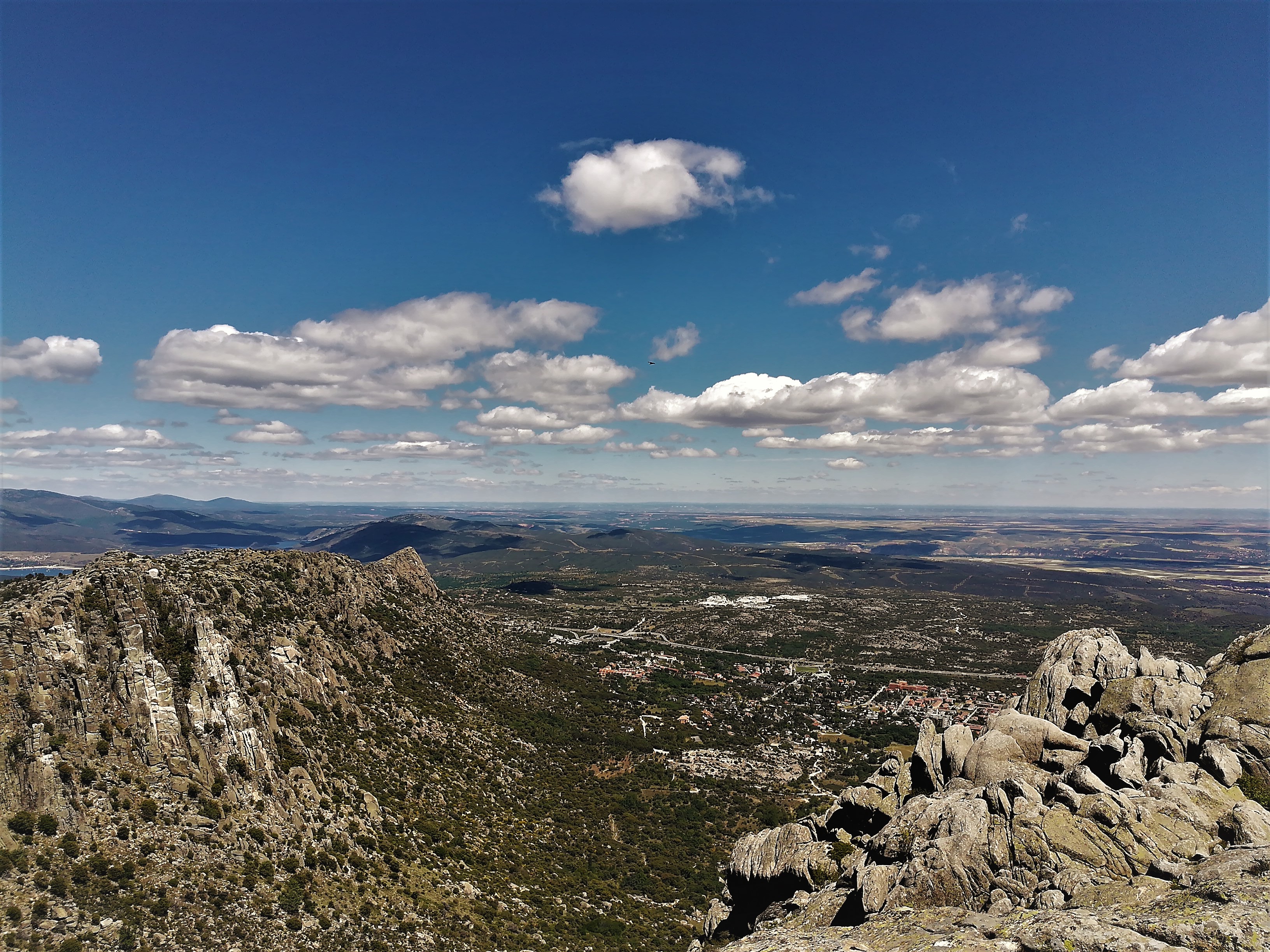 Sierra de La Cabrera. The eastern ridge from Cancho Gordo. And I think it's that sky diving sheep, showing off, again!