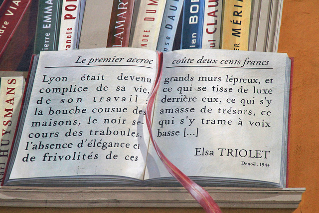 Fresque  La bibliothèque de la cité