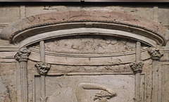 Detail of a Stucco Relief of an Athlete from the Villa San Marco in Stabiae at ISAW, May 2022