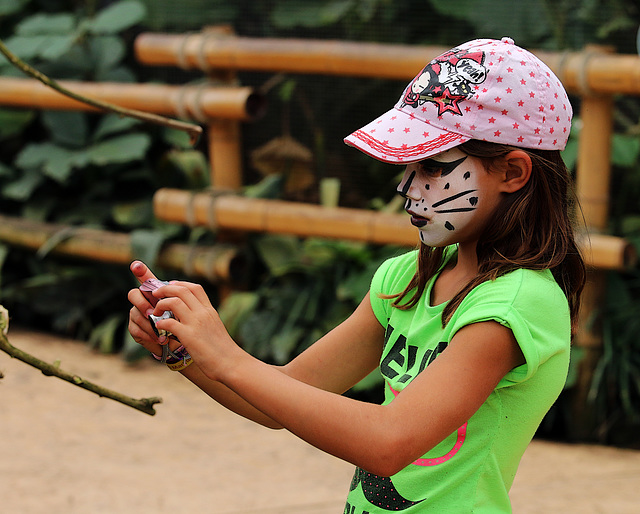 Selfie-fille , une vraie tigresse