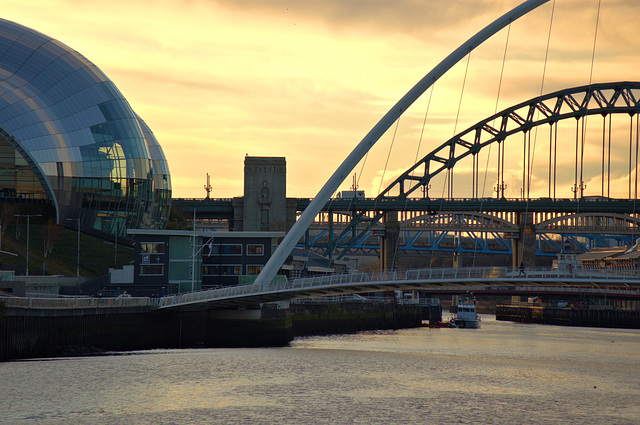 Dusk on the Quayside. Newcastle