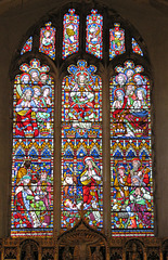 lyminge church, kent,   (6) c19 east windowglass 1859 by gibbs