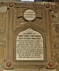 lyminge church, kent,   (9) tomb of ernest jenkins +1866, who died fighting in the gambia