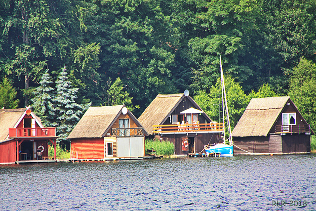 Plau, Bootshäuser am Plauer See