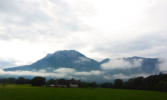 Blick von Oberaudorf auf den Wilden Kaiser