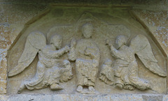 little barrington, glos (32)late c12 tympanum of christ in majesty with angels