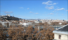Lyon (69) 12 décembre 2019. Depuis la terrasse de l'hôpital St-Joseph - St-Luc.