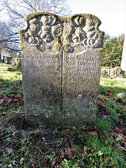lyminge church, kent,   (13), tomb, gravestone, c18 tombstone of william rigden +1763