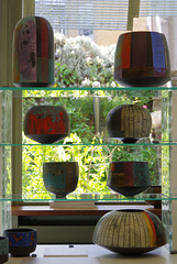 Coloured vases