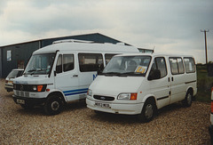 Neal’s Travel mini-coaches at Isleham – 5 May 1996 (309-21)