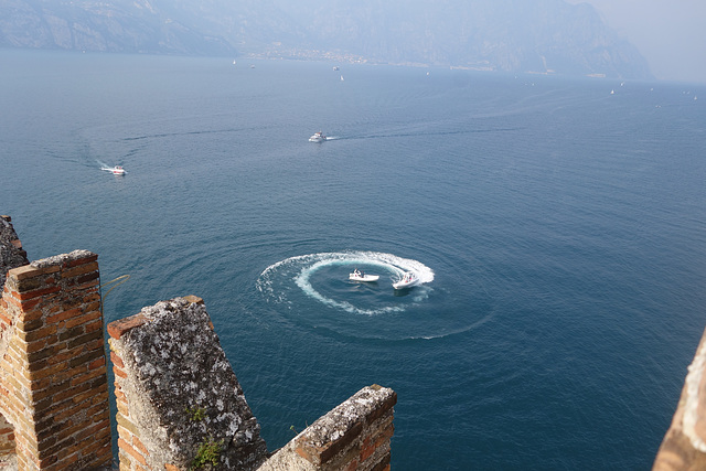 Doing donuts in the water