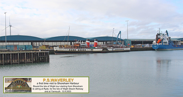 Waverley a first time visit to Shoreham Harbour 13 9 2023