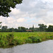 Looking towards the Church of St Andrew at Weston, from the Trent and Mersey Canal