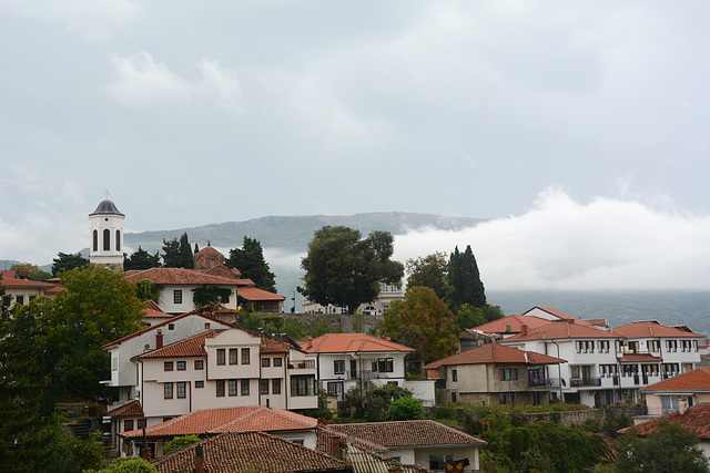 North Macedonia, The Roofs of Ohrid and Holy Mary Perybleptos Orthodox Church