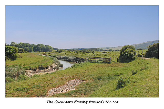 The Cuckmere flowing towards the sea - 12.5.2015