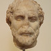 Portrait Head of Demosthenes from Athens in the National Archaeological Museum of Athens, May 2014