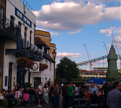 Hammersmith Bridge and the Blue Anchor