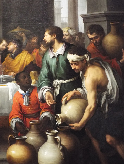 Detail of The Marriage Feast at Cana by Murillo in the Metropolitan Museum of Art, July 2023